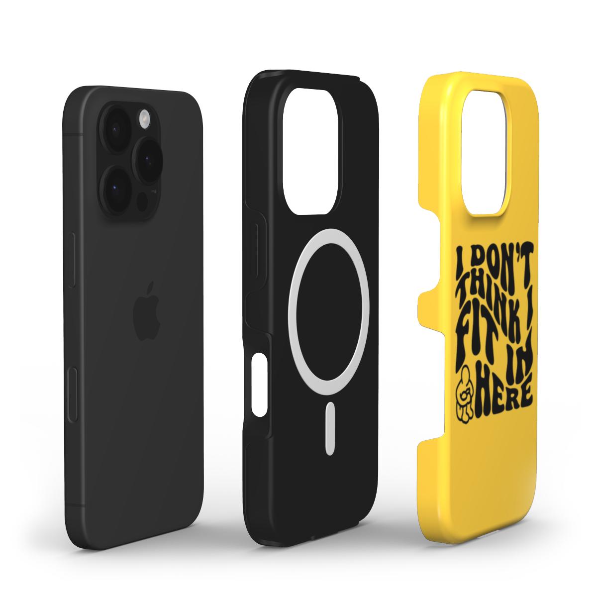 (YELLOW) MagSafe® case for iPhone® - I Don't Think I Fit In Here