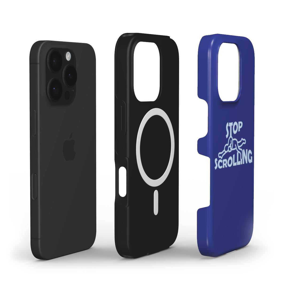 (DARK BLUE) MagSafe® case for iPhone® - Stop Scrolling