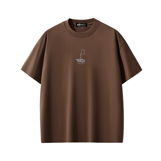 BROWN TEE - BLOWING MY FEELINGS AWAY