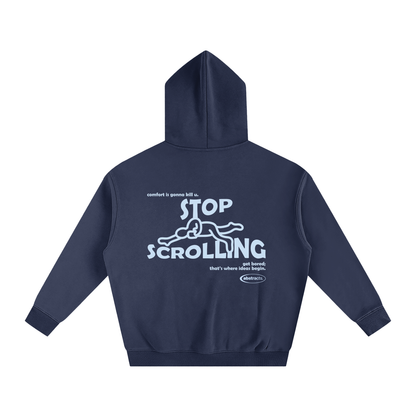 DARK BLUE HOODIE - STOP SCROLLING