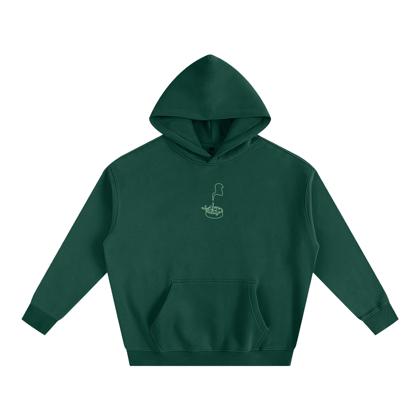 DARK GREEN HOODIE - BLOWING MY FEELINGS AWAY
