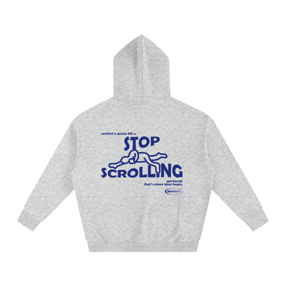 GRAY HOODIE - STOP SCROLLING