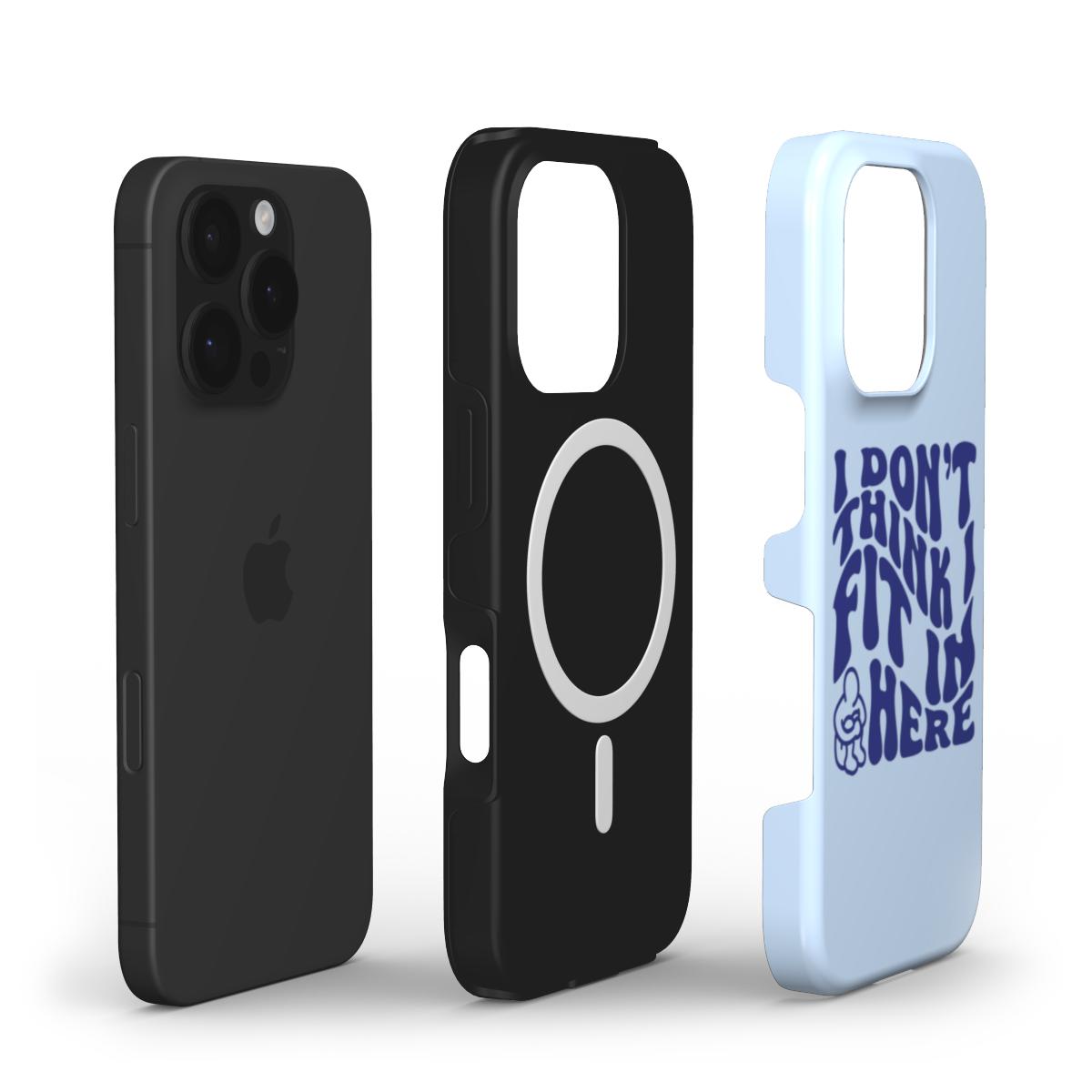 (SKY BLUE) MagSafe® case for iPhone® - I Don't Think I Fit In Here