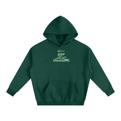 DARK GREEN HOODIE - STOP SCROLLING