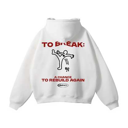 WHITE HOODIE - TO BREAK