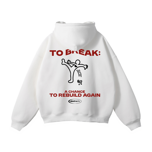 WHITE HOODIE - TO BREAK