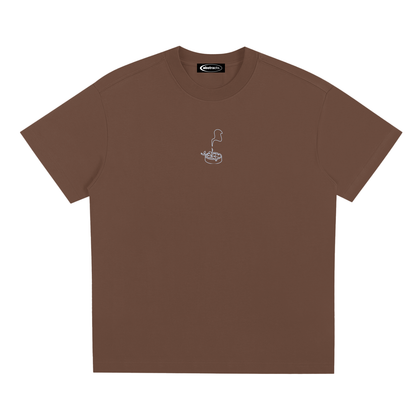 BROWN TEE - BLOWING MY FEELINGS AWAY